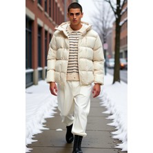 Benerly Erkek Kapüşonlu Fermuarlı Reglan Kol Düz Dokuma Mont Fonksiyonel Dayanıklı Kaliteli Modern