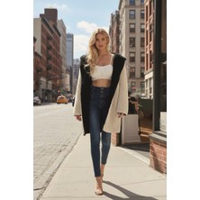 Barbora Kadın Tüylü Ceket Peluş Çift Taraflı Kışlık