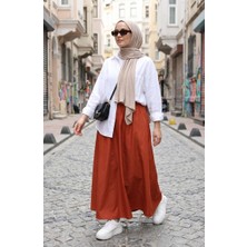 Beli Lastikli Rahat Kesim Etek 0227-07 Taba