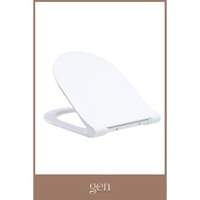 Gala Slim Soft Duroplast Klozet Kapağı - Üstten Montaj - Beyaz - Yavaş Kapanma