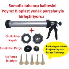 Poyraz Bioplast SM-0055 Sosis Silikon Tabancası Uzun 600ML + Yedek Parçalar