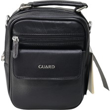 Guard Mini Siyah Kristal Deri El Çantası