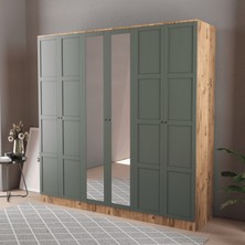 T&B Toprak 6 Kapaklı Eko Bazalı Gardırop - Mdf Kapak