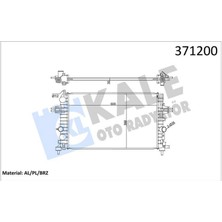 Kale Xmpdby Radyatör Astra H-Zafira B 1.6/1.8 Al/pl/brz 605X359X16