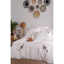 Unica Donna El Nakışlı Nevresim Seti  Bej - 6 Parça