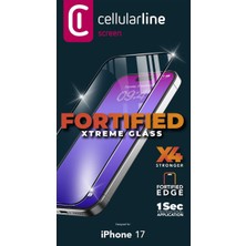 Cellularline IPHONE 17 Xtreme  X4 Ultra Koruma ve Kenarları Güçlendirilmiş Uygulama Mekanizmalı Ekran Koruyucu
