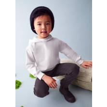 Mayoral Erkek Çocuk Kapüşonlu Sweatshirt Ekru 4451