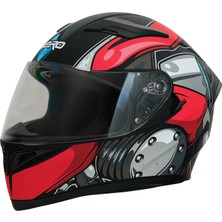 Gp Kompozit Gp Nero MKS003-MBB4R Güneş Vizörlü Şeffaf Full Face Motosiklet Kaskı