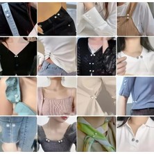 Bacoss Çok Amaçlı Incili 2 Li Daraltma-Eşarp-Kemer-Şal Iğneli Giysi Tokası (BC-1265 )