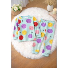 Renkli Diyar Kız Çocuk Pijama Takımı Kışlık