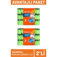 Macromax Mercan Sünger 2 x 3'lü