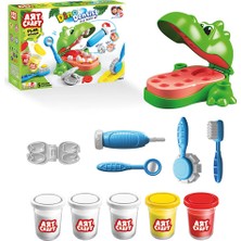 Fen Oyuncak Art Craft Dino Dişçi Bebek Oyun Hamuru Seti +3 Yaş (2 Adet)