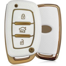 Rem Anahtar Yeni Tucson 3 Buton Smart Nano Desenli Anahtar Kılıfı - Beyaz