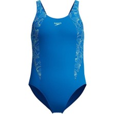 Speedo Hyprbm Splc Msclbck 1pc Jf Mavi Çocuk Mayo