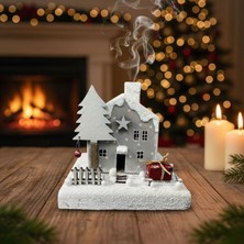 Uretti - Hacer 4951 9073 El Yapımı Yeni Yıl Temalı Ahşap Ev Tütsülük