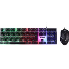 Torima Oyuncu Rgb Işıklı Kablolu Q Klavye Ve Mouse Seti TMK-03 Siyah