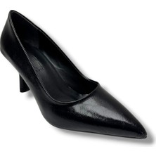 Cakgo C-Shoes 3149-26 Kırışık Rugan Deri Orta Boy Ince Topuk Kadın Stiletto