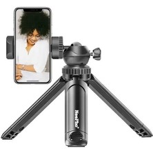 CoverZone NP-999S | 22CM Mini Taşınabilir Selfie Çubuğu Telefon Kamera Aksiyon Kamerası ile Uyumlu Alüminyum Gövde Taşınabilir Tasarım Tripod ve El Modu Vlog Canlı Yayın