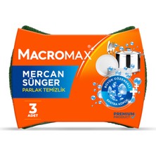 Macromax Mercan Sünger 3'lü 3 Adet