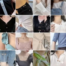 Bacoss Çok Amaçlı Incili 2 Li Daraltma-Eşarp-Kemer-Şal Iğneli Giysi Tokası (BC-1265 )