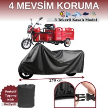 Breen Siyah 3 Teker Triportör Brandası, Kasalı Elektrikli Motor Brandası