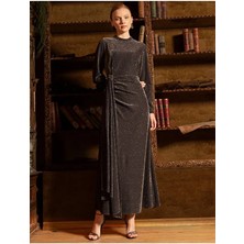 Kayra Bel Düğümlü Şık Elbise  23012