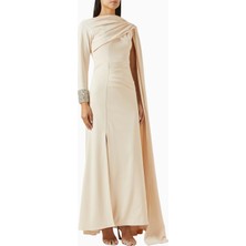 Ac By Aanchal Chanda Embellished Cape Işlemeli Pelerinli Kadın Elbise