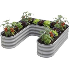 Bahçe Kulesi Modüler Yükseltilmiş Bahçe Sebze Yatağı No:23 (110X110) Gri