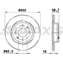 Braxis On Fren Dıskı Aynası Havalı Hyundaı I10 1.1 Crdı 1.2 2008- Kıa Pıcanto 1.1 2005- (252X4)