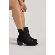 Tonny Black Kadın Siyah Mat Termo Taban Fermuarlı Topuklu Bot