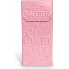 Erdenfashıon Pastel Pembe Sigara Kutusu 0,6 mm Silim Sert Plastik Şık Tasarım 1 Parça