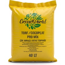 Aymen Çiçekçilik Green World 40 Litre Ithal Çok Amaçlı Bitki Toprağı Torf Cocopeat Pro Mix - Kokopit Özel Karışım Saksı Harcı