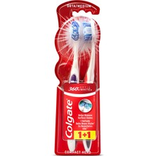 Colgate 360 Optik Beyaz Orta Diş Fırçası 1+1 3 Adet