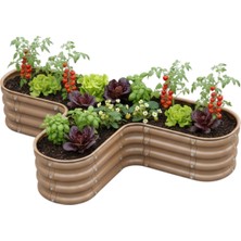 Bahçe Kulesi Modüler Yükseltilmiş Bahçe Sebze Yatağı No:13 (140X85) Bej