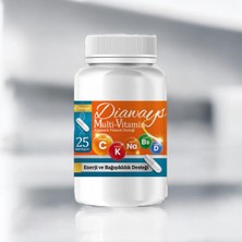 Multi Vitamin Magnezyum Çinko Folik Asit E B6 B5 B3 B2 B1 D3 K2 Içeren Takviye Edici Gıda 25'li