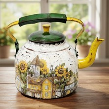 Uretti - Hacer 4951 5893 El Yapımı Ay Çiçeği Temalı Dekoratif Çaydanlık