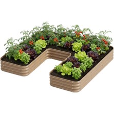 Bahçe Kulesi Modüler Yükseltilmiş Bahçe Sebze Yatağı No:25 (240X190) Bej