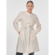 Kayra Beli Bağcıklı Hotfix Baskılı Uzun Tunik 21191