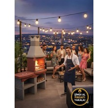 Barbekü Gross 80 Lik Hazır Beton Barbekü Davlumbazlı Masalı