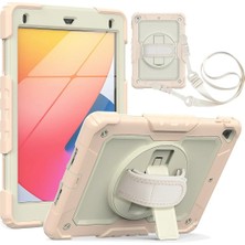 İlk El Grup iPad 5 Air 9.7 Kılıf Strap New Tablet Kapak - Pembe