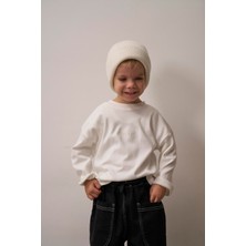 Oh la la Koala For Little Ones Beyaz Nakışlı Oversize  Uzun Kollu T-Shirt