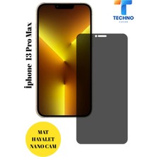 FoxPower Iphone 13 Pro Max Hayalet Cam Mat Nano Ekran Koruyucu Darbelere Karşı Dayanıklı Flexible Nano Cam Mat Alaşım Parmak Izi Bırakmayan Hayalet Nano Cam
