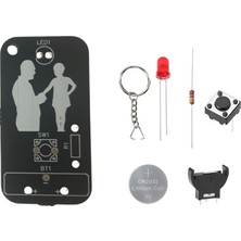 Eding Atatürk ve Çocuk Pcb Anahtarlık Lehim Pratik Devre Seti 23 Nisan Sınıf Kiti  - Stem Fen Devre Kit LED -CR2032