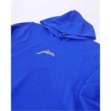 Double Tank Yunus Balığı Nakışlı Kapüşonlu Sweatshirt