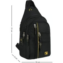 Hamze Seventeen 4924 Body Bag Omuz Çantası – Polyester Siyah-Gri