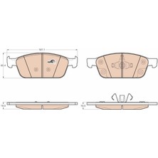 Trw GDB2009 On Fren Balatası Focus Iıı 14> C-Max 06>11 10> 03> Kuga 08> Connect Tc7 13> Mazda 3 03> Mazda 5 10> Volvo S40 04> V40 12> V50 04> C30 06> C70 05> 1775091-BV612K021AC
