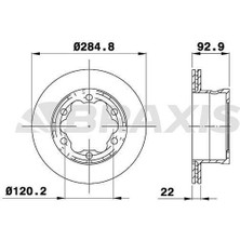 Braxis Fren Dıskı Arka (Cıft Teker) Sprınter 901 902 903 904 9606 Lt 28 35 46 9606