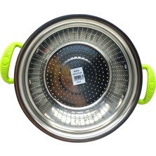 Go İthalat PLASTİK RENKLİ KULP METAL SEPET SÜZGEÇ 26CM. (5273)