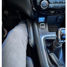 Araba Diz Destek Yastığı Yumuşak Deri Konsol Yanı Dizlik - Siyah Konfor Minderi Universal Model