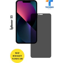 FoxPower Iphone 13 Hayalet Cam Mat Nano Ekran Koruyucu Darbelere Karşı Dayanıklı Flexible Nano Cam Mat Alaşım Parmak Izi Bırakmayan Hayalet Nano Cam